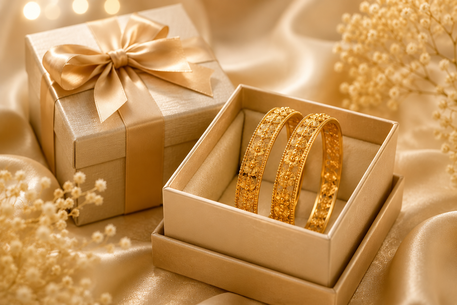 gold bangles gifting Una