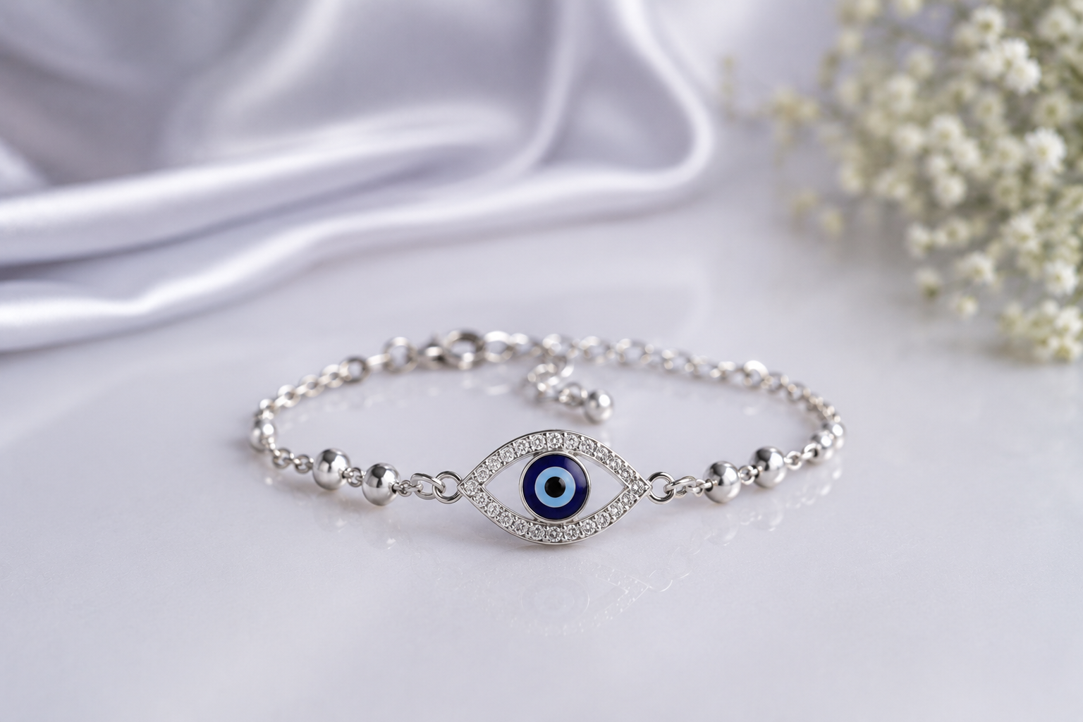 silver evil eye collection at Sukhnandan Jewellers in Nangal