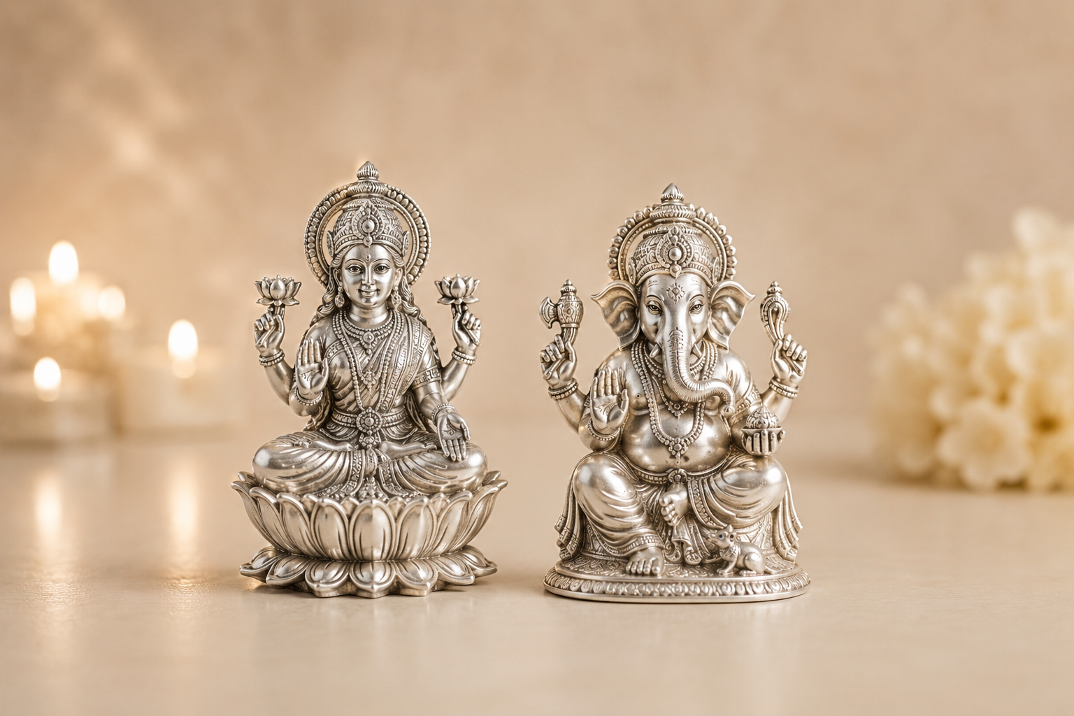 silver gifting items and silver idols for festive occasions and family gifts in Una